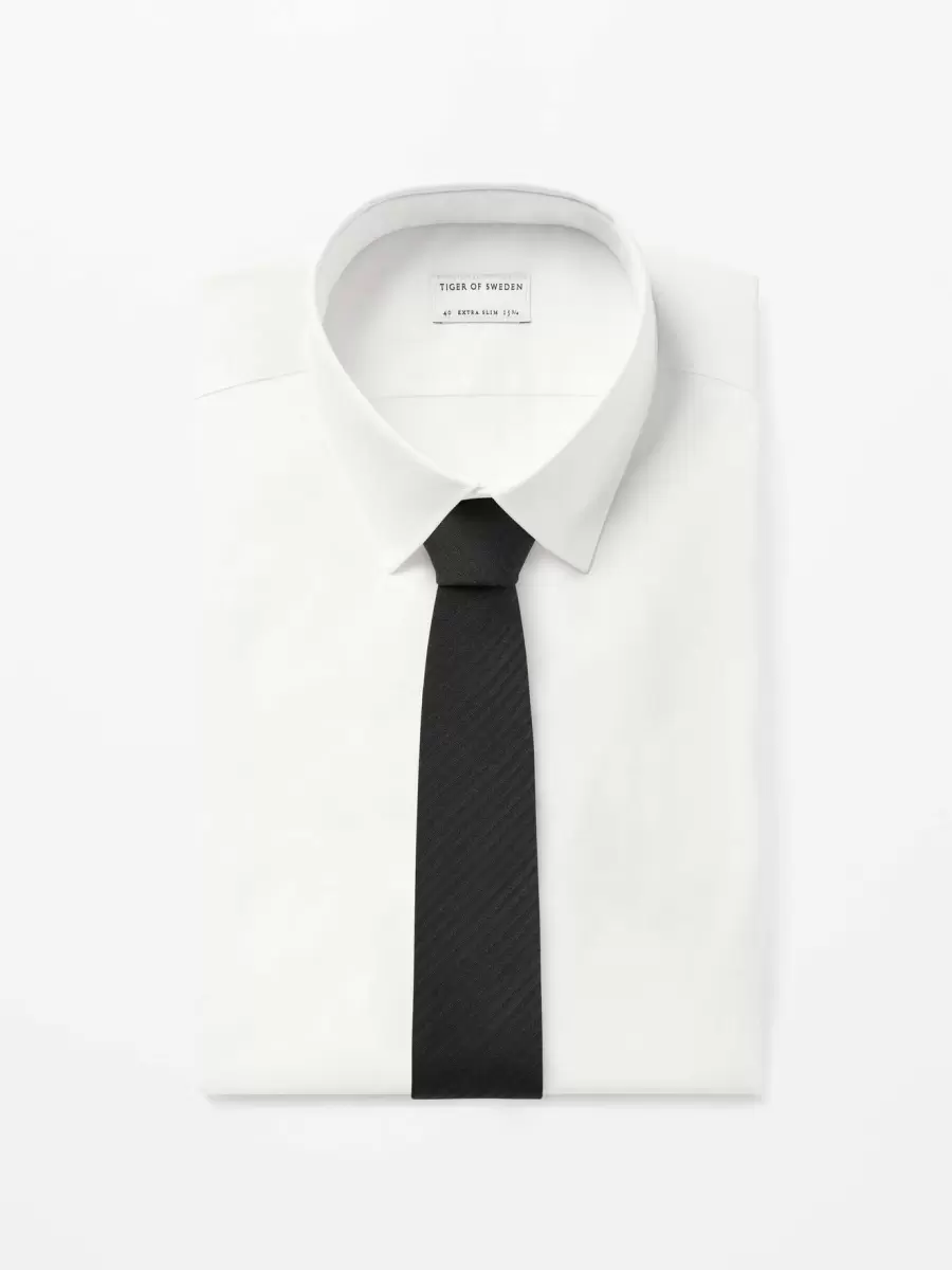 Tiger Of Sweden Tailor Krawatte Herren Dark Grey Mel Krawatten & Fliegen Verkaufen - 1