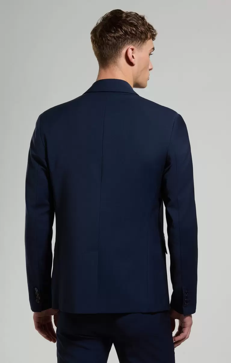 Bikkembergs Jacken & Blazer Mann Dress Blues Men's Jacket With Satin Detail - 2