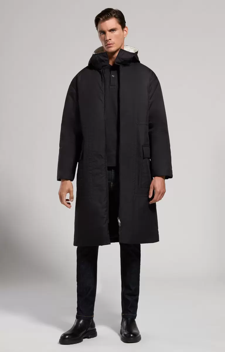 Bikkembergs Jacken & Blazer Black Mann Sherpa Lined Men's Coat - 3
