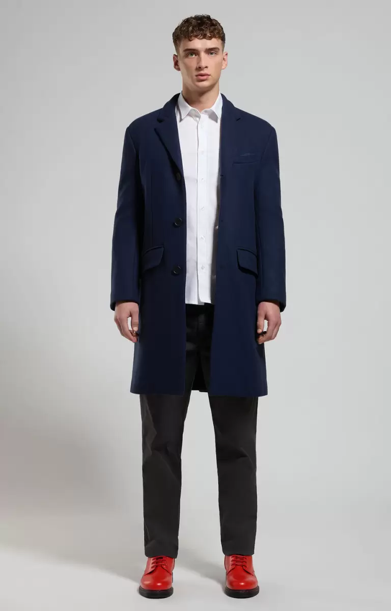 Mann Dress Blues Jacken & Blazer Men's Coat With Chain Print Bikkembergs - 3