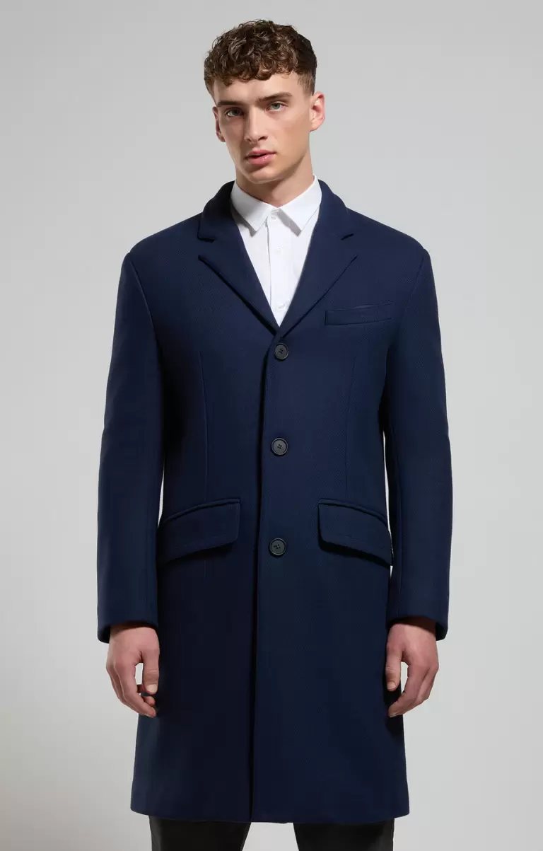 Mann Dress Blues Jacken & Blazer Men's Coat With Chain Print Bikkembergs - 4