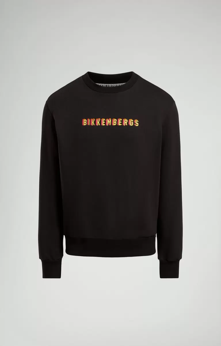 Trainingsanzüge Men's Sweatshirt With Gamer Print Mann Bikkembergs Black - 1