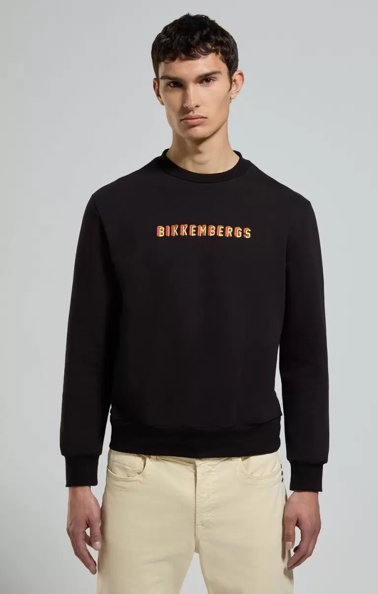 Trainingsanzüge Men's Sweatshirt With Gamer Print Mann Bikkembergs Black - 4