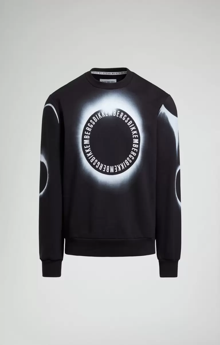 Printed Men's Sweatshirt Mann Trainingsanzüge Black Bikkembergs - 1