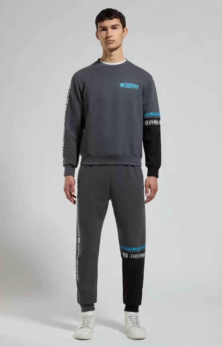 Bikkembergs Dark Shadow Men's Sweatshirt With Seaport Print Trainingsanzüge Mann - 3