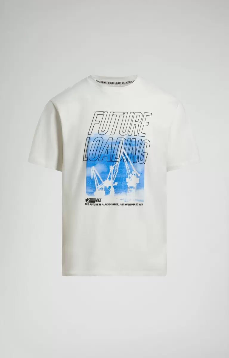 Men's T-Shirt With Port Print Vanilla Ice Bikkembergs T-Shirts Mann - 1