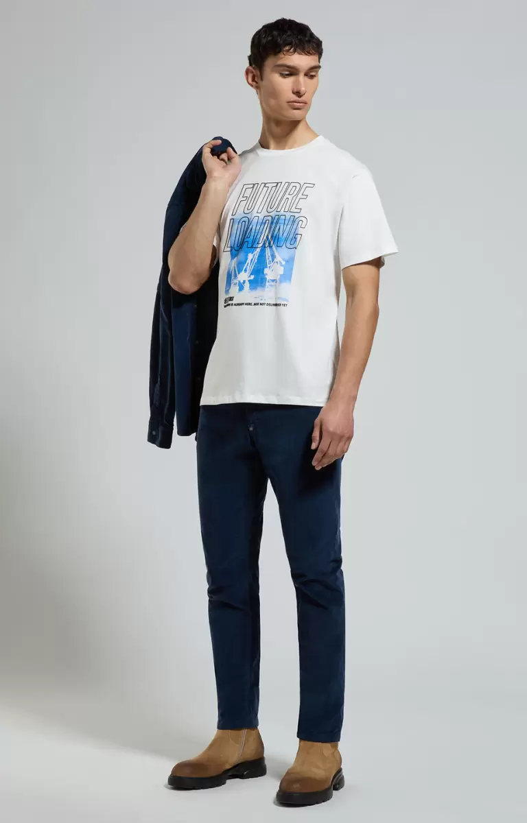 Men's T-Shirt With Port Print Vanilla Ice Bikkembergs T-Shirts Mann - 3