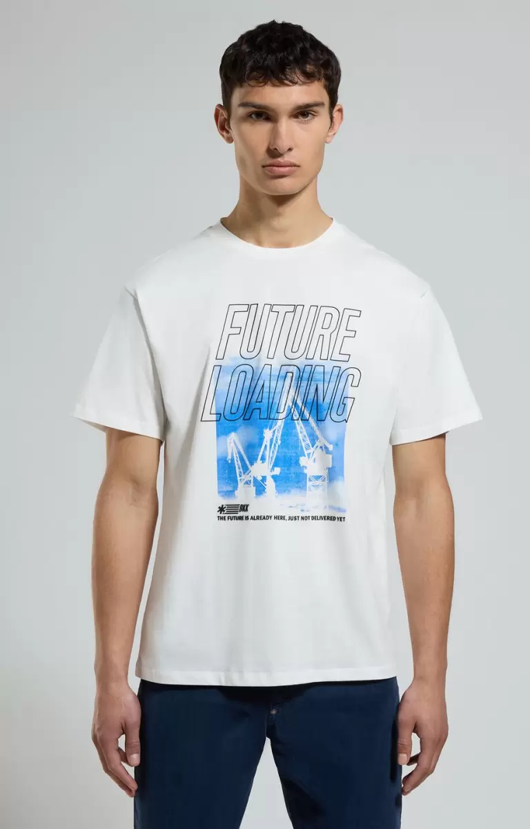 Men's T-Shirt With Port Print Vanilla Ice Bikkembergs T-Shirts Mann - 4