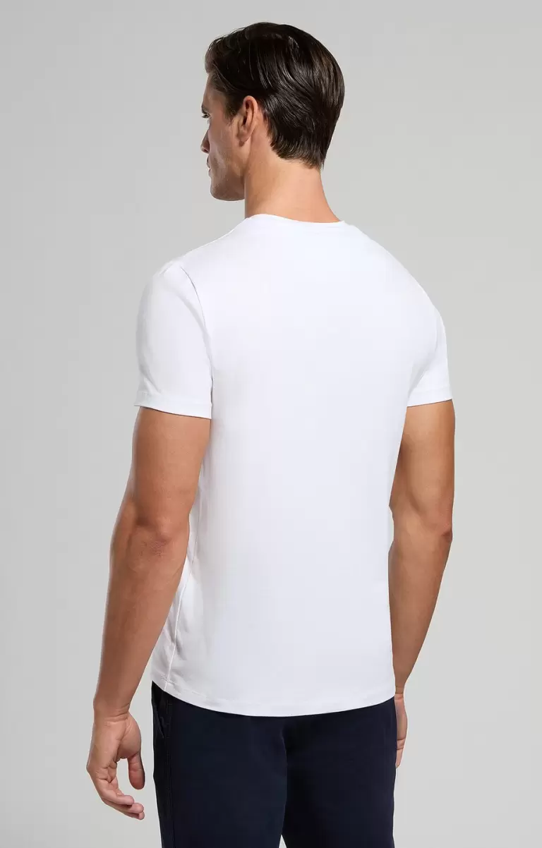 Mann T-Shirts Soccer Print Men's T-Shirt Bikkembergs White - 2