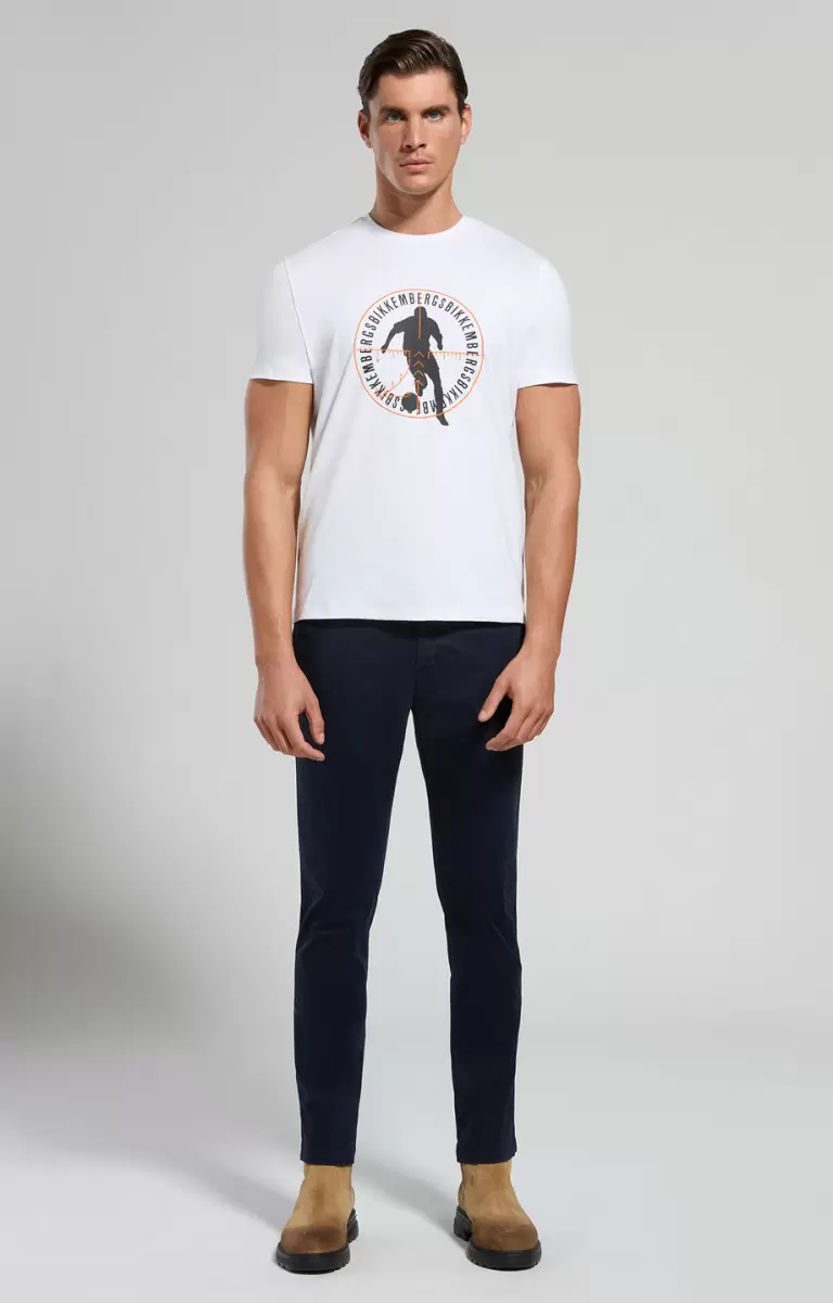 Mann T-Shirts Soccer Print Men's T-Shirt Bikkembergs White - 3