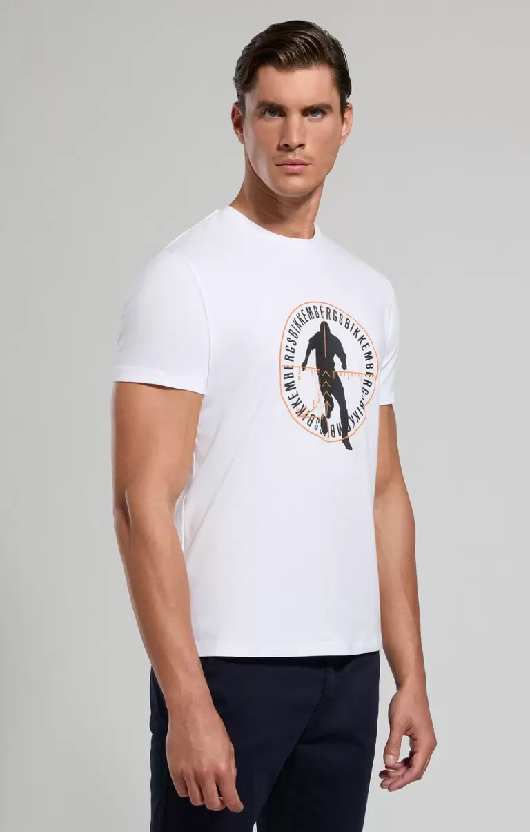 Mann T-Shirts Soccer Print Men's T-Shirt Bikkembergs White - 4