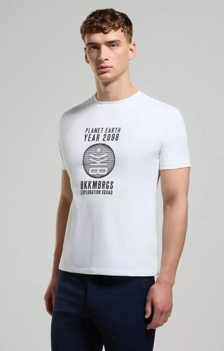 Men's Print T-Shirt T-Shirts White Bikkembergs Mann - 4