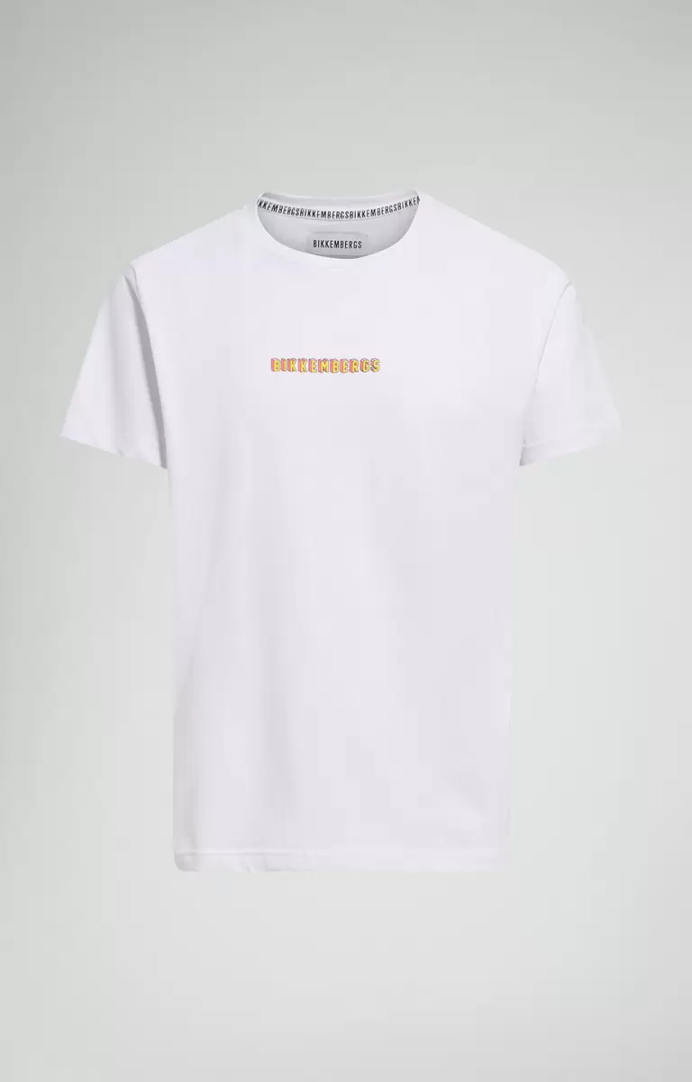 White T-Shirts Bikkembergs Men's T-Shirt With Gamer Print Mann - 1