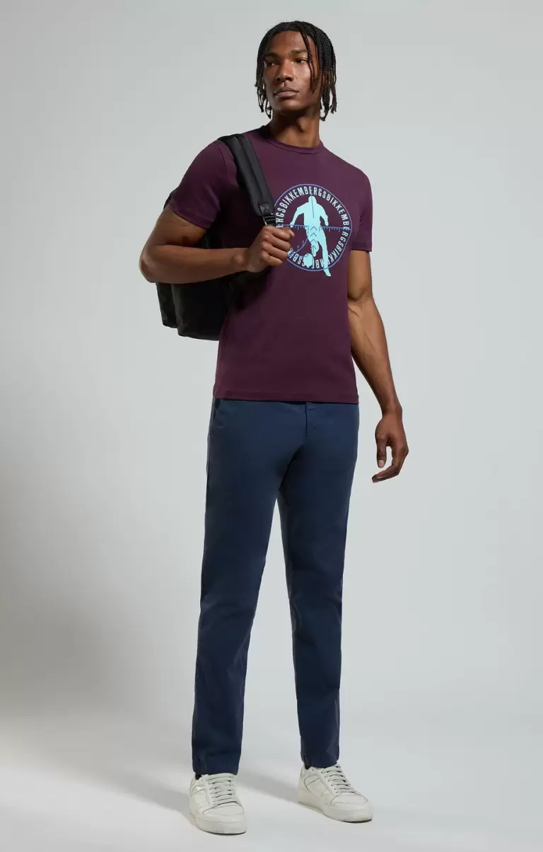 T-Shirts Mann Bikkembergs Potent Purple Soccer Print Men's T-Shirt - 3