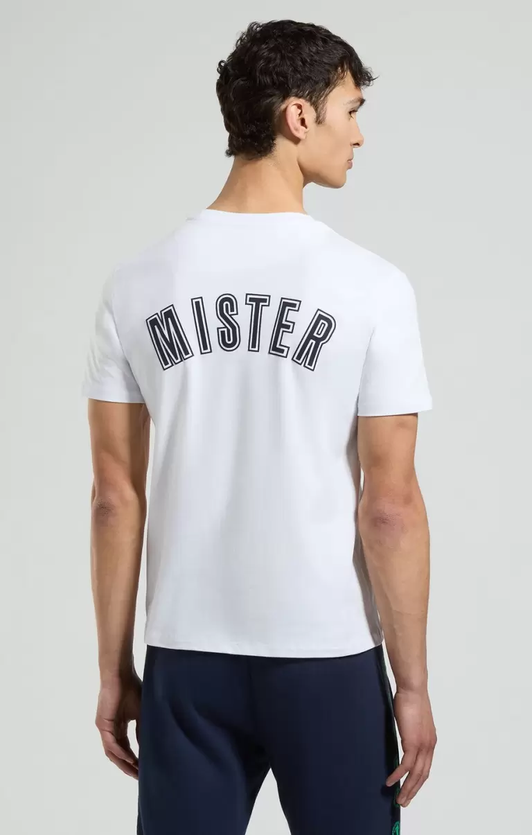 Men's Laser Print T-Shirt T-Shirts Bikkembergs Mann White - 2
