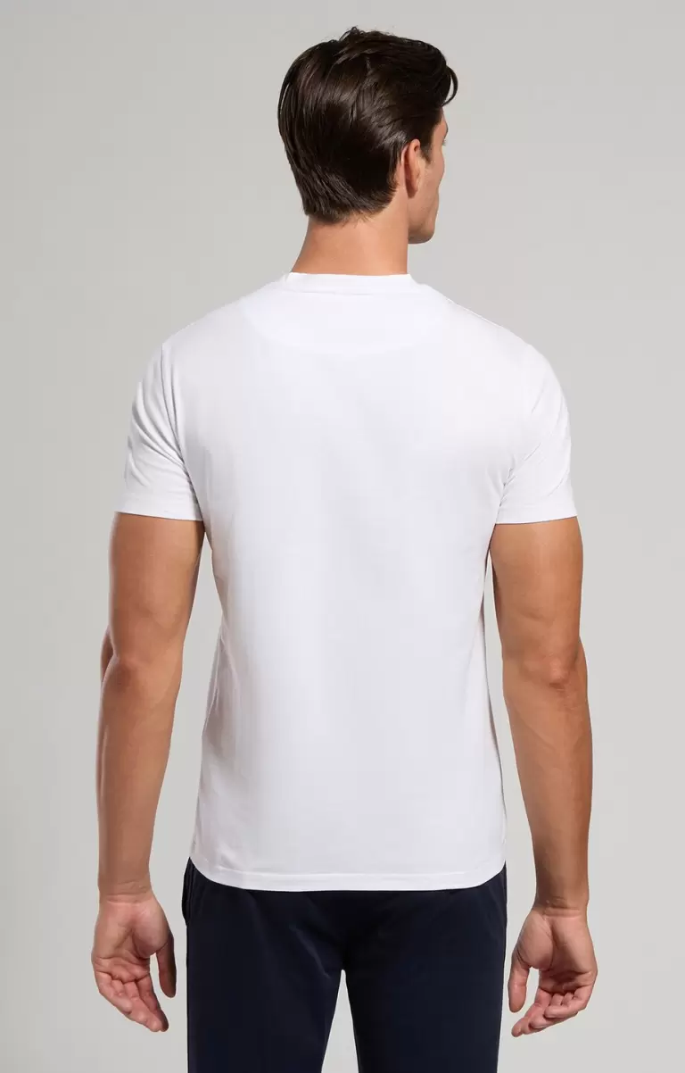 Mann Men's T-Shirt With Keyword Print White Bikkembergs T-Shirts - 2