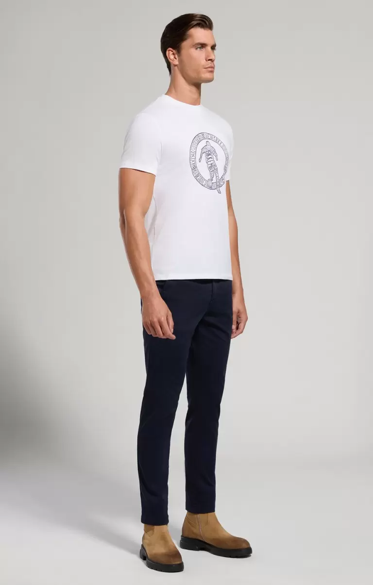Mann Men's T-Shirt With Keyword Print White Bikkembergs T-Shirts - 3