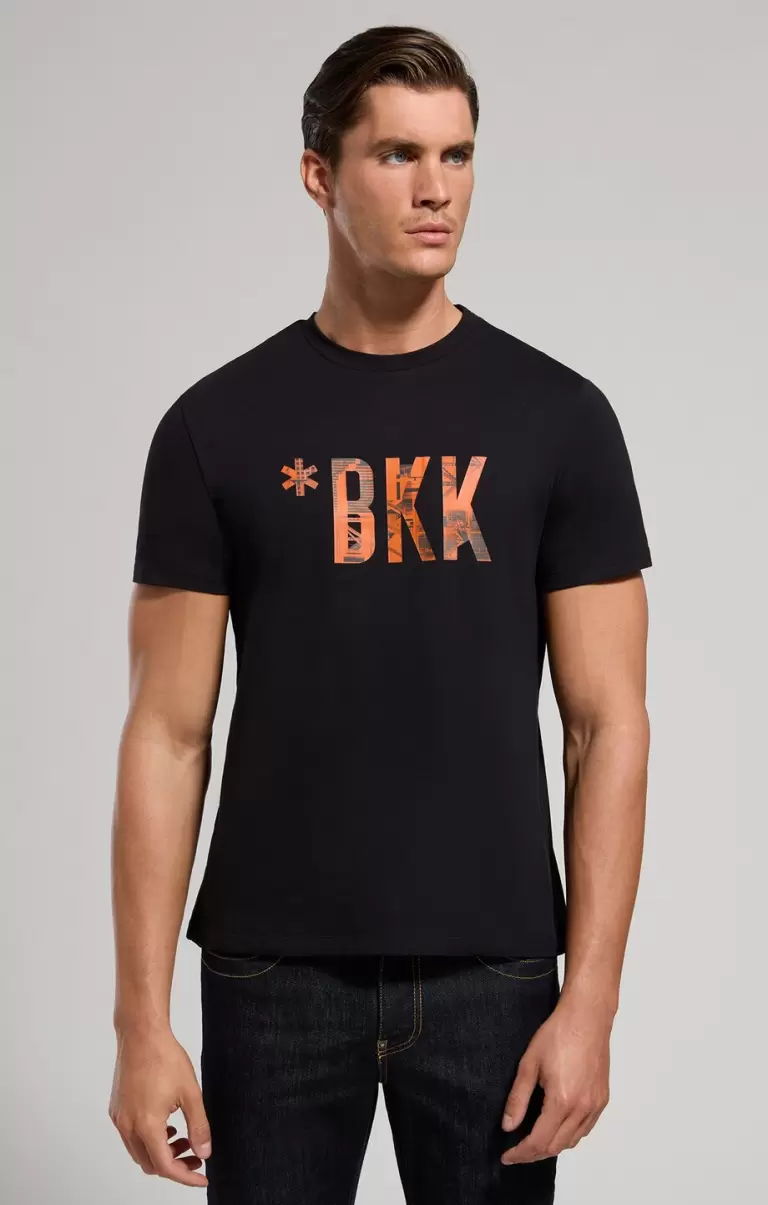 T-Shirts Mann Men's Print T-Shirt Bikkembergs Black - 4