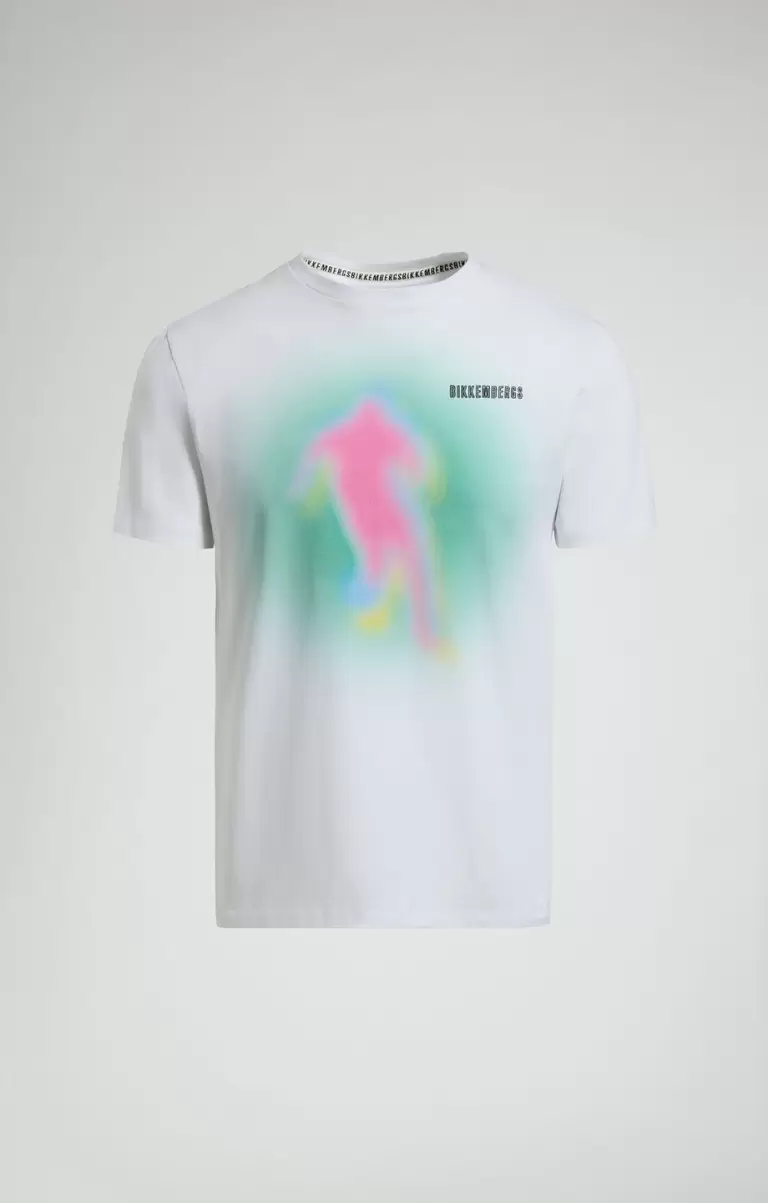 White Bikkembergs T-Shirts Mann Men's T-Shirt With Gamer Print - 1