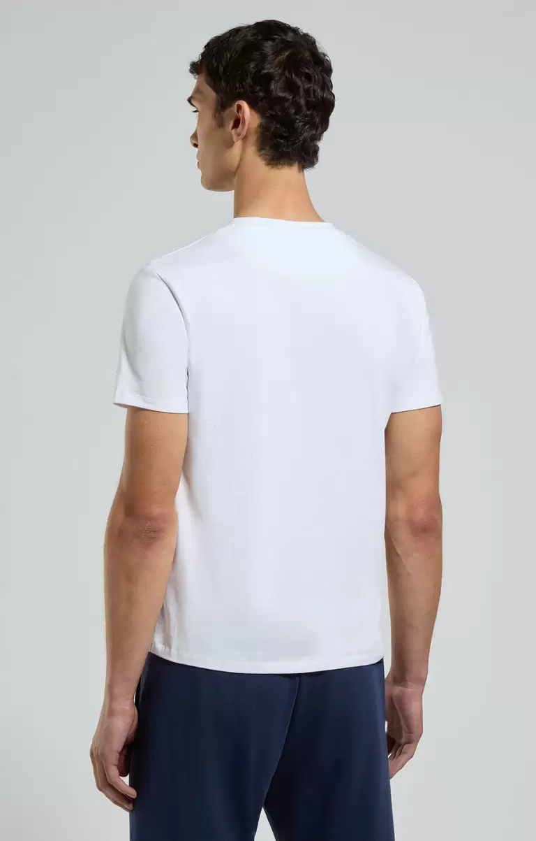White Bikkembergs T-Shirts Mann Men's T-Shirt With Gamer Print - 2