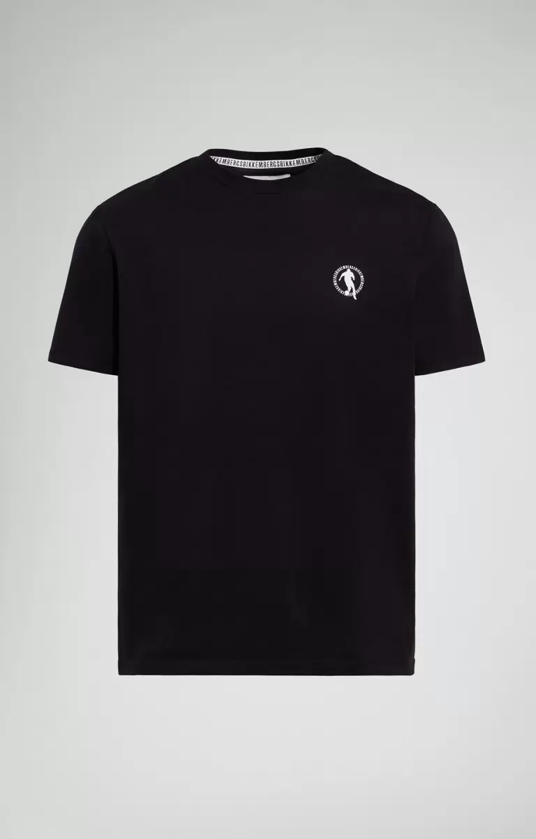Mann T-Shirts Men's Laser Print T-Shirt Black Bikkembergs - 1