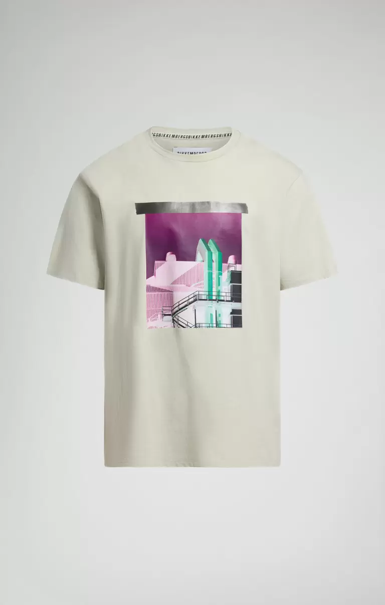 Men's Print T-Shirt T-Shirts Mann Bikkembergs Smoke - 1