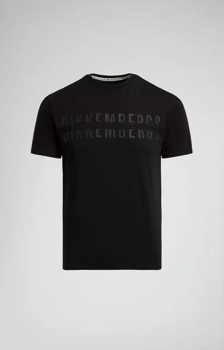Bikkembergs Men's T-Shirt With Applique T-Shirts Mann Black - 1