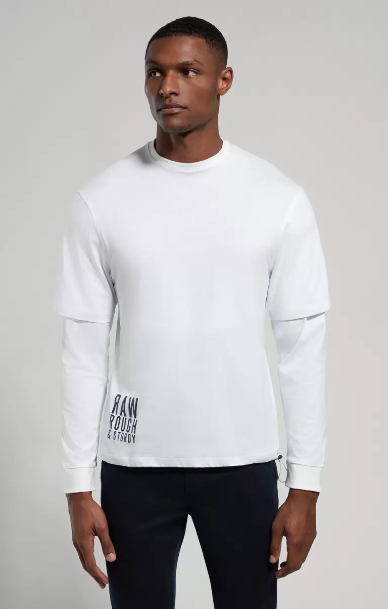 Layered Effect Men's T-Shirt T-Shirts White Mann Bikkembergs - 4