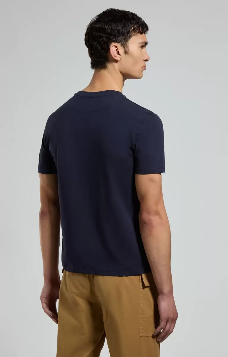 Men's Print T-Shirt T-Shirts Bikkembergs Mann Dress Blues - 2