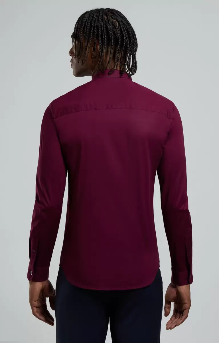 Men's Shirt With Tab Bikkembergs Mann Hemden Potent Purple - 2