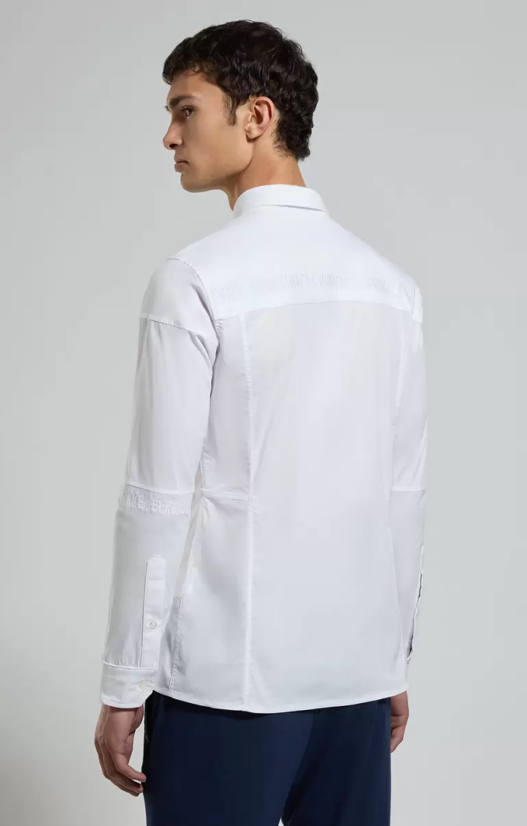 Hemden White Men's Shirt With Intarsia Mann Bikkembergs - 2