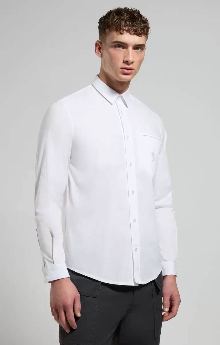 White Mann Hemden Men's Player Shirt Bikkembergs - 4