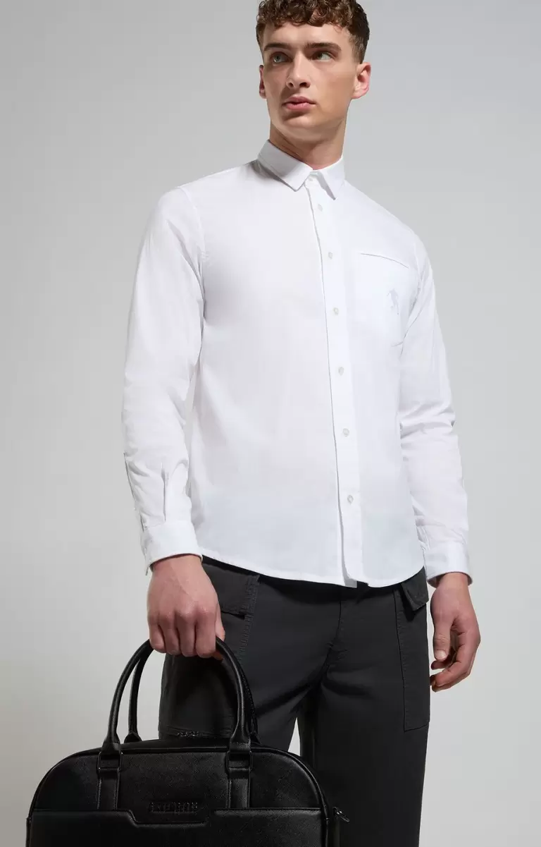 White Mann Hemden Men's Player Shirt Bikkembergs