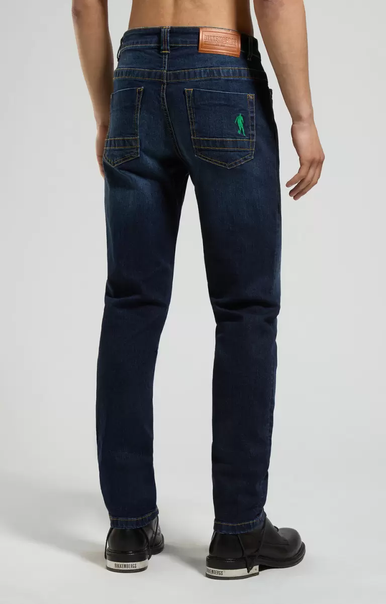 Mann Blue Denim Bikkembergs Men's Slim Fit Jeans Jeans - 2