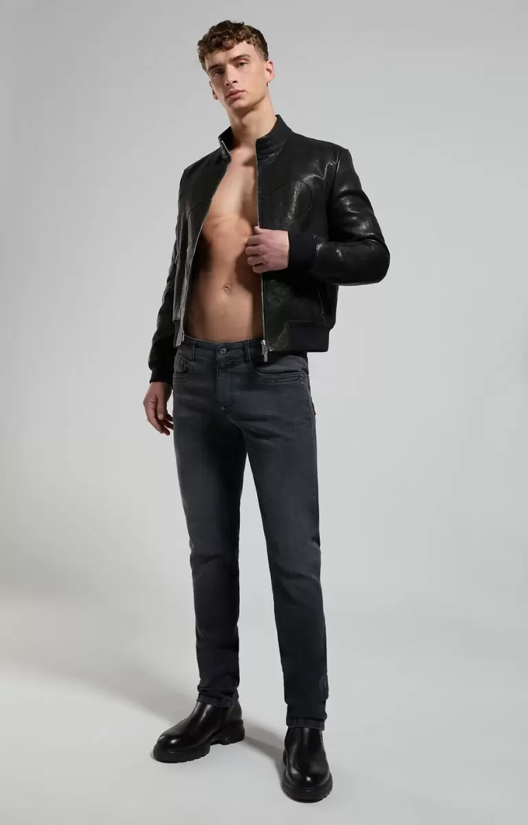 Mann Slim Fit Men's Jeans Bikkembergs Black Jeans - 3