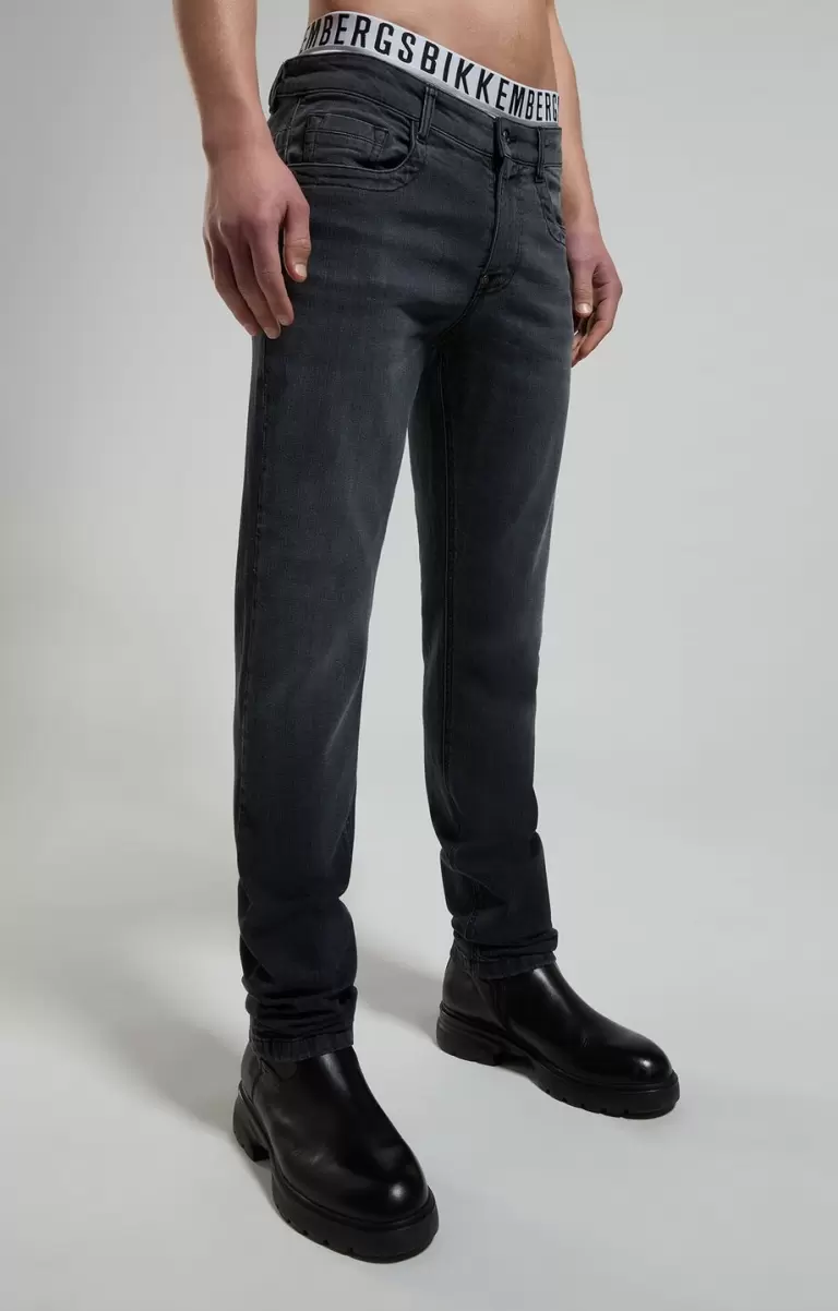 Mann Slim Fit Men's Jeans Bikkembergs Black Jeans