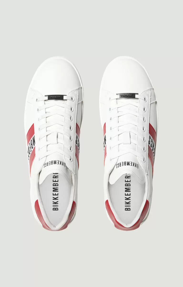 Men's Sneakers - Recoba M White/Red Mann Bikkembergs Sneakers - 3