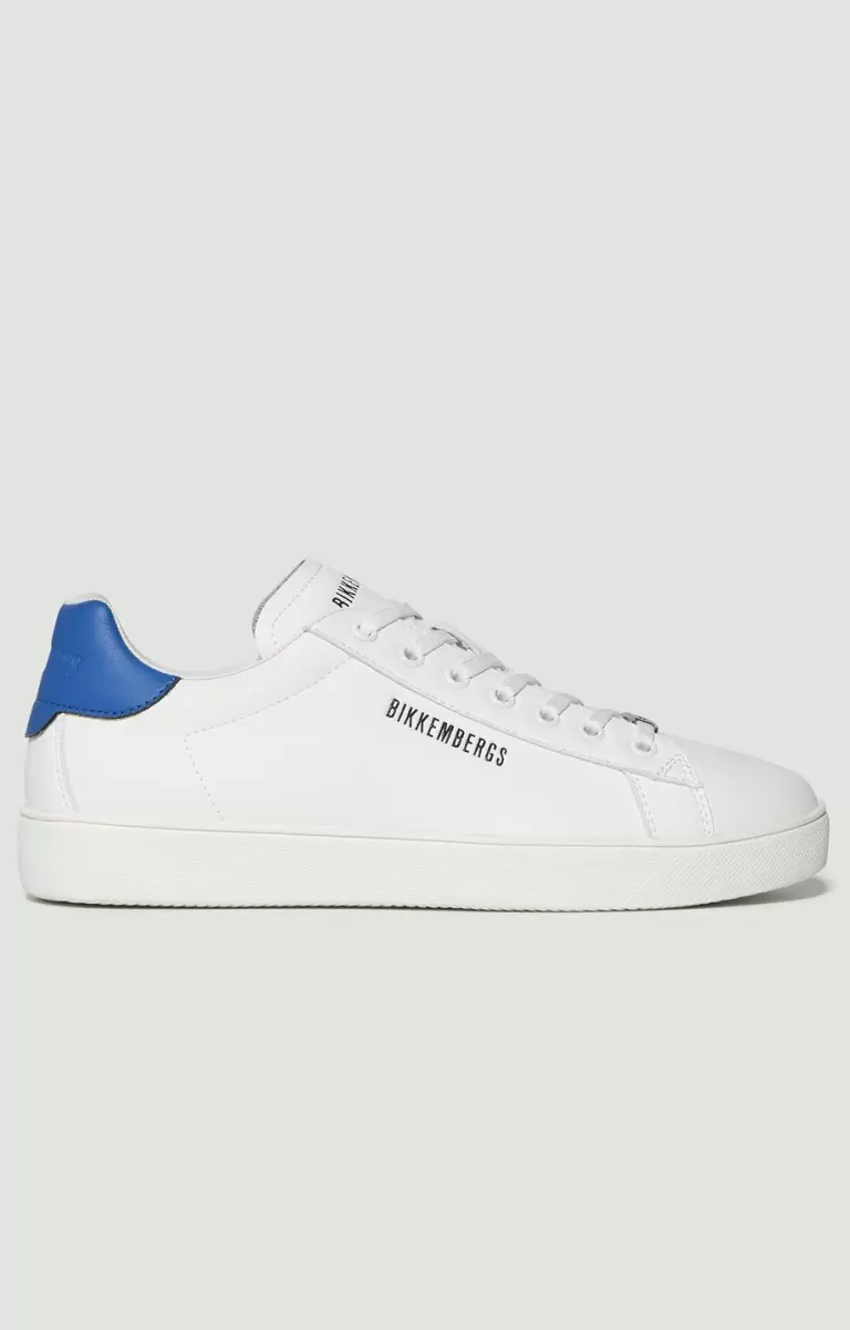 Mann Bikkembergs White/Blue Sneakers Men's Sneakers - Recoba M - 1