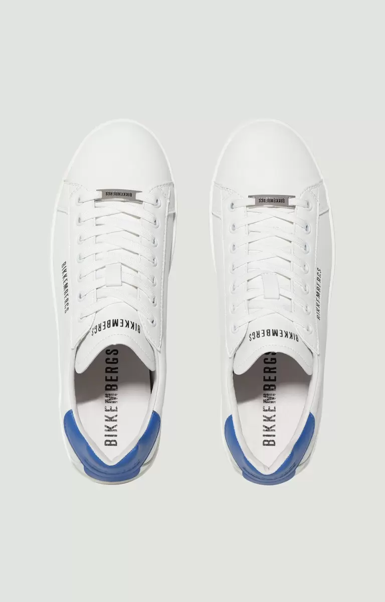 Mann Bikkembergs White/Blue Sneakers Men's Sneakers - Recoba M - 3