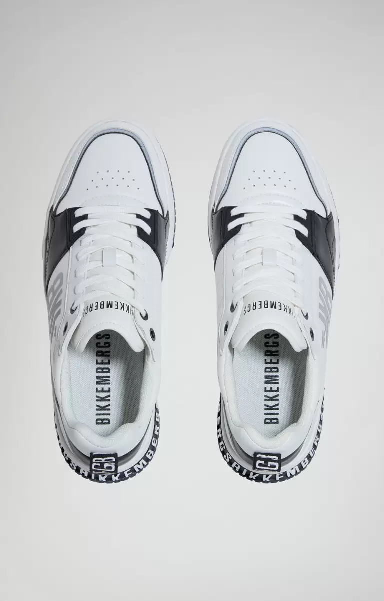 Mann Shaq M Men's Sneakers White/Black Bikkembergs Sneakers - 3