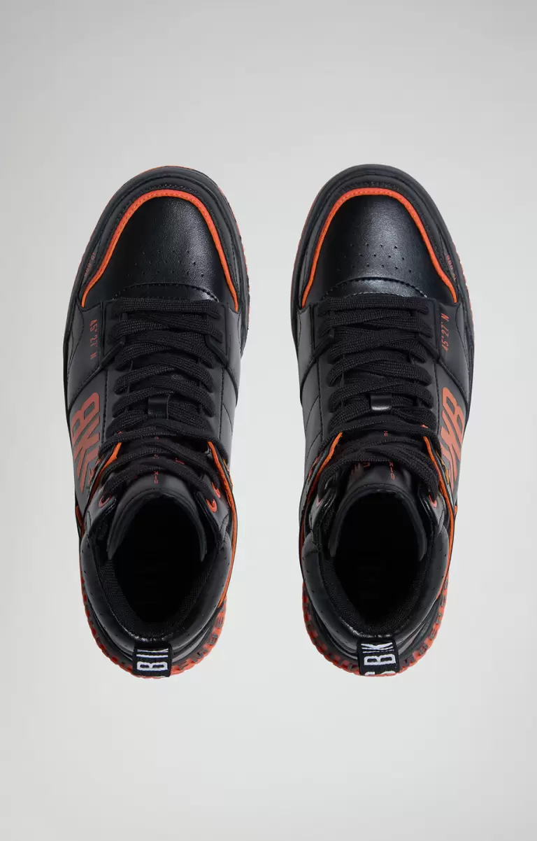 Black/Orange Bikkembergs Sneakers Mann Shaq M Holographic Men's Sneakers - 3