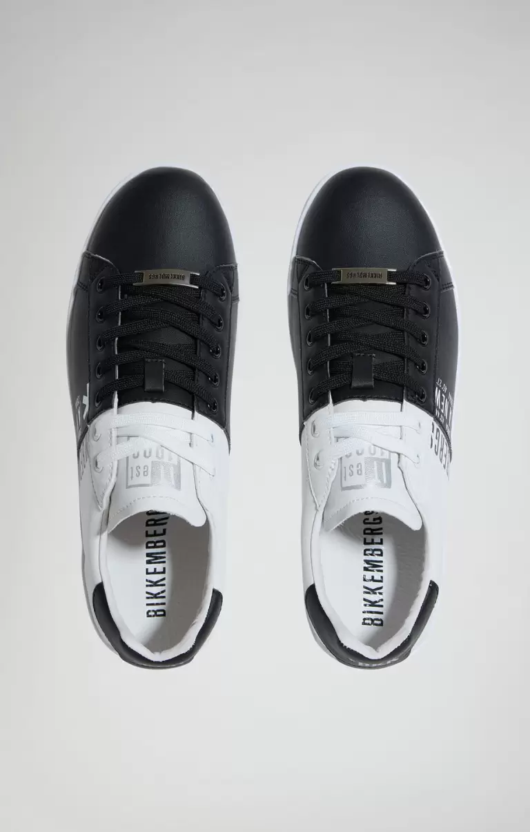 Bikkembergs Mann Black/White Recoba M Color-Block Men's Sneakers Sneakers - 3