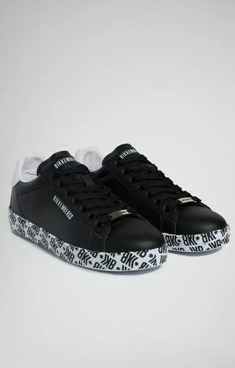 Sneakers Black/White Bikkembergs Mann Recoba M Men's Sneakers With Printed Sole