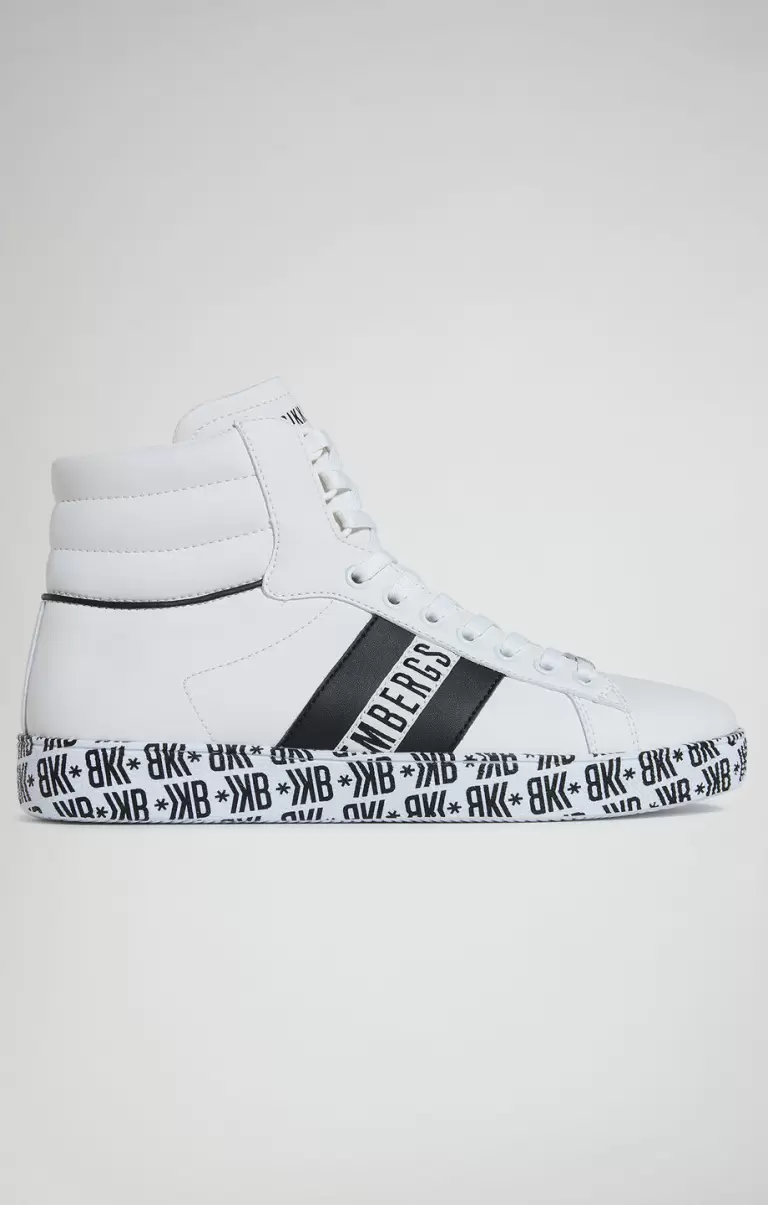 Bikkembergs Recoba M Men's Sneakers With Printed Sole White/Black Sneakers Mann - 1