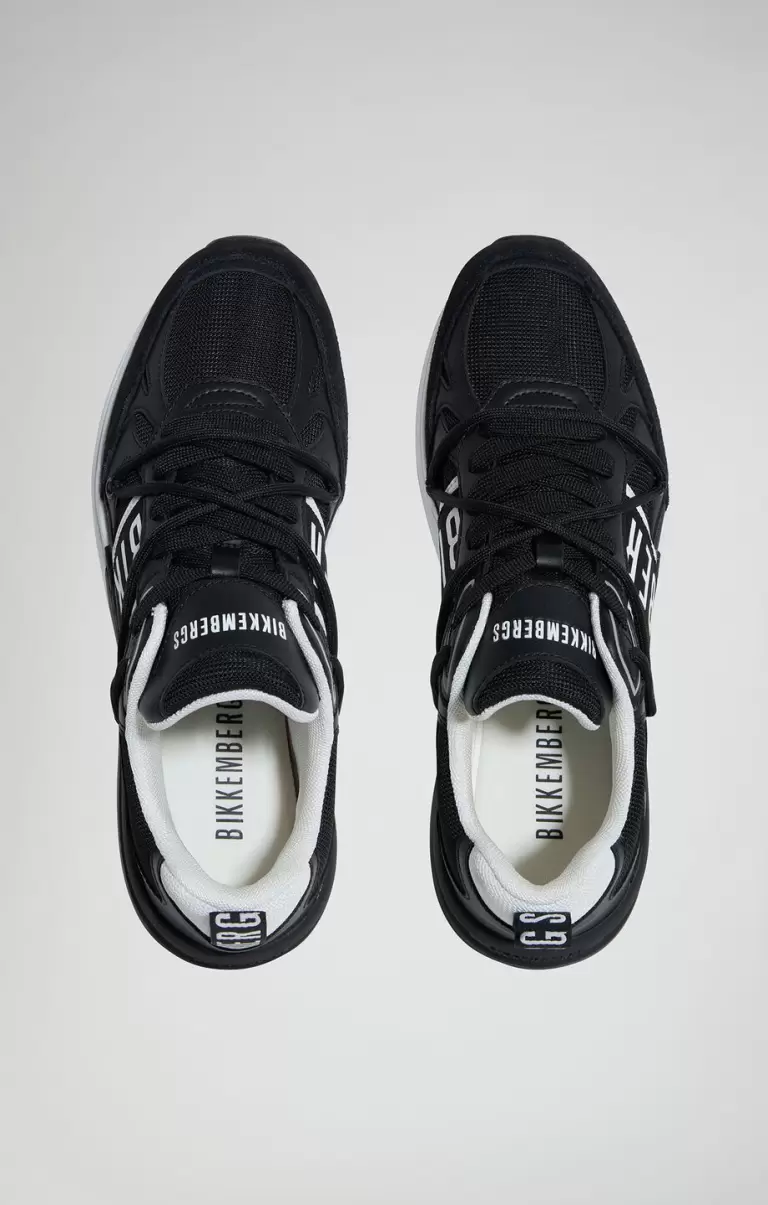 Black/White Bikkembergs Dunga M Men's Sneakers Mann Sneakers - 3