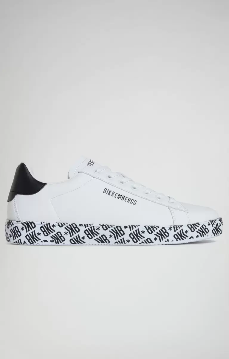Bikkembergs Recoba M Men's Sneakers With Printed Sole Sneakers Mann White/Black - 1