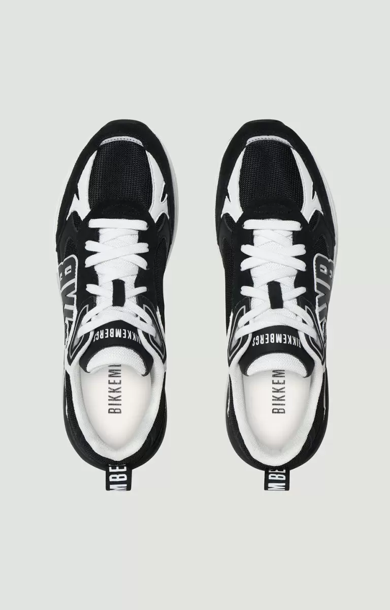 Mann Men's Double Lace Sneakers - Dunga M Bikkembergs Sneakers Black/White - 3