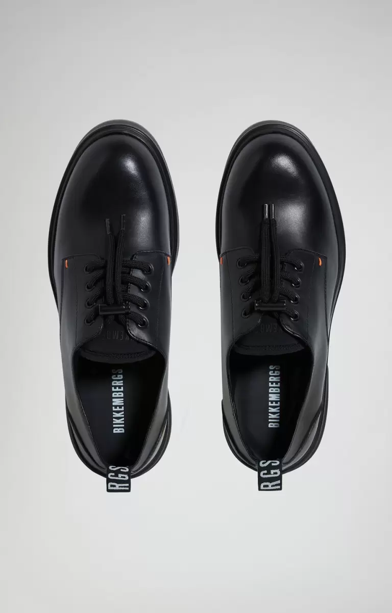 Black/Orange Mann Slip-On Schuhe New City Men's Lace-Up Shoes Bikkembergs - 3