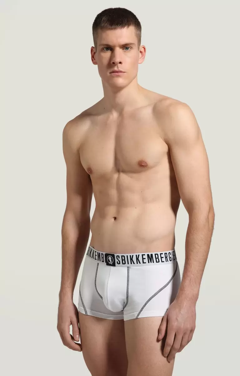 Boxershorts Mann Bikkembergs White 2-Pack Pupino Men's Boxer Briefs