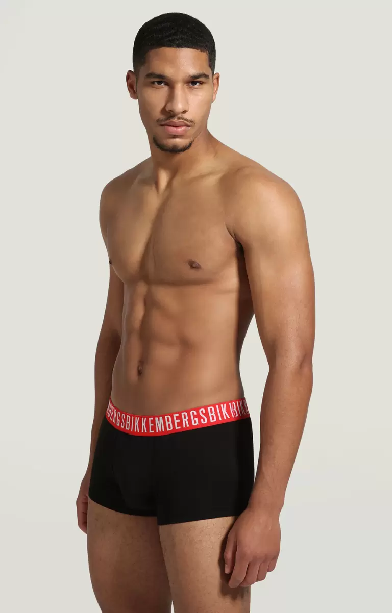 Boxershorts 2-Pack Men's Boxers In Organic Cotton Mann Black Bikkembergs